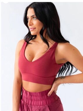 ❤️‍🔥BOGO FREE ACTA activewear Strappy smoky Green Sports Bra Large 36D